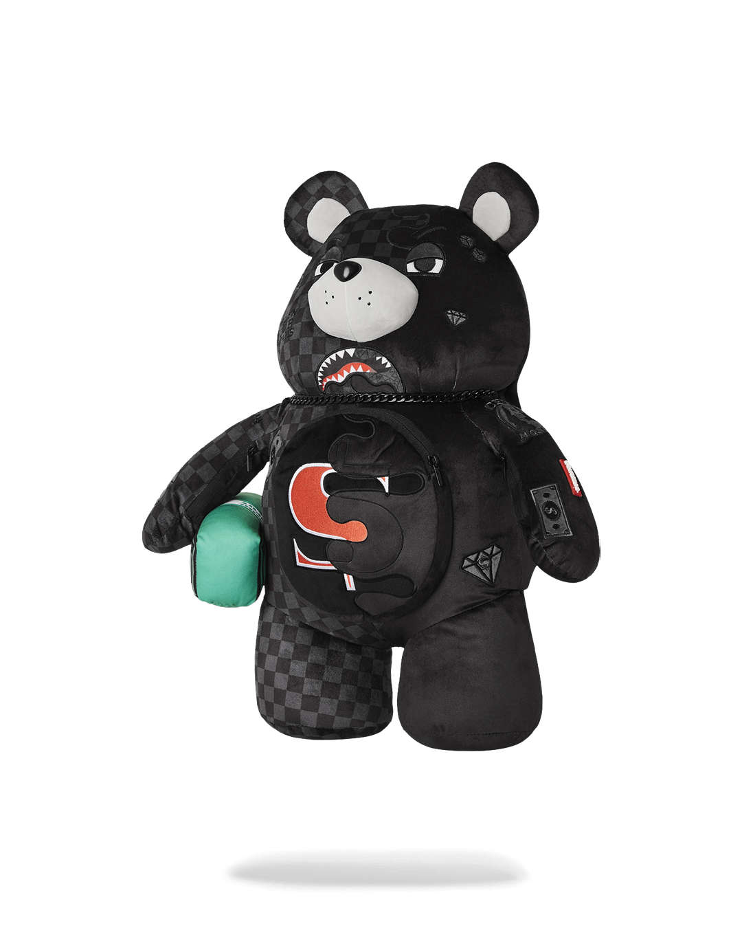 SPEED SHARK SIDE SWIPE MONEYBEAR TEDDY BEAR BACKPACK