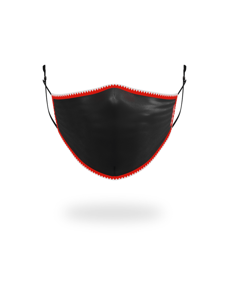 ADULT VERTICAL SHARK (BLACK) FORM-FITTING FACE MASK