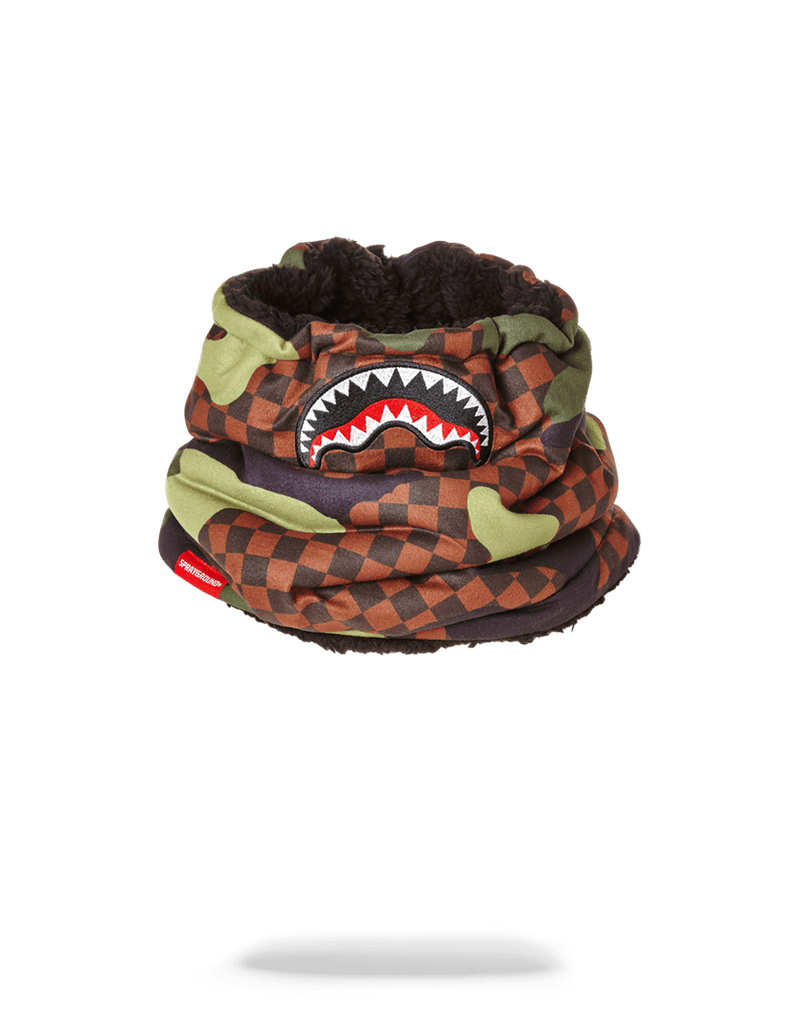 CHECKER CAMO NECK WARMER