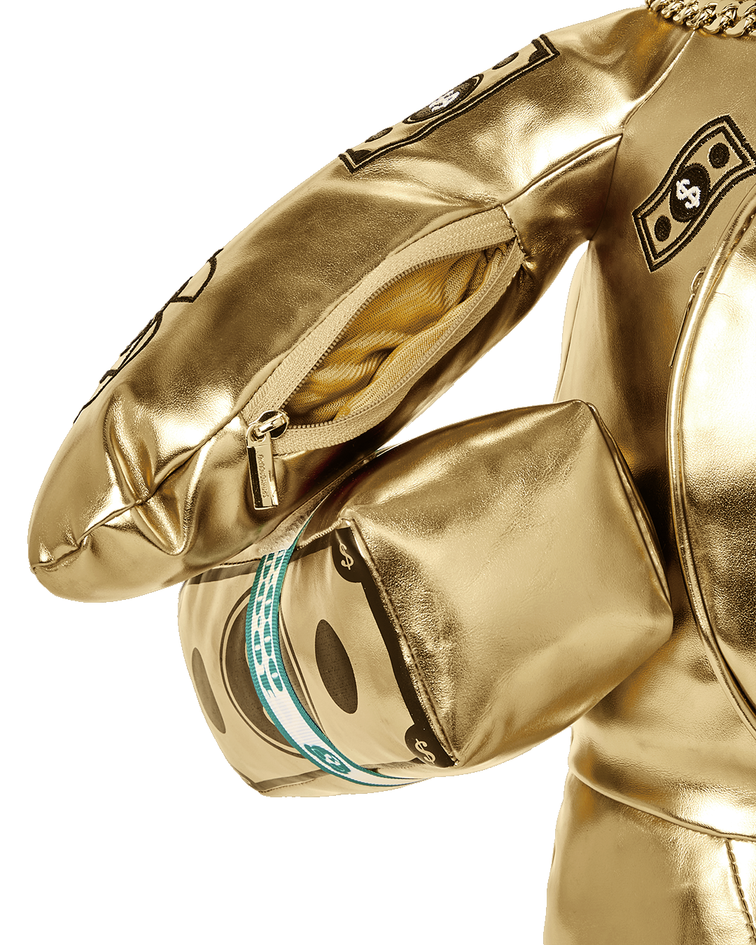 GOLD RUSH MONEYBEAR TEDDYBEAR BACKPACK