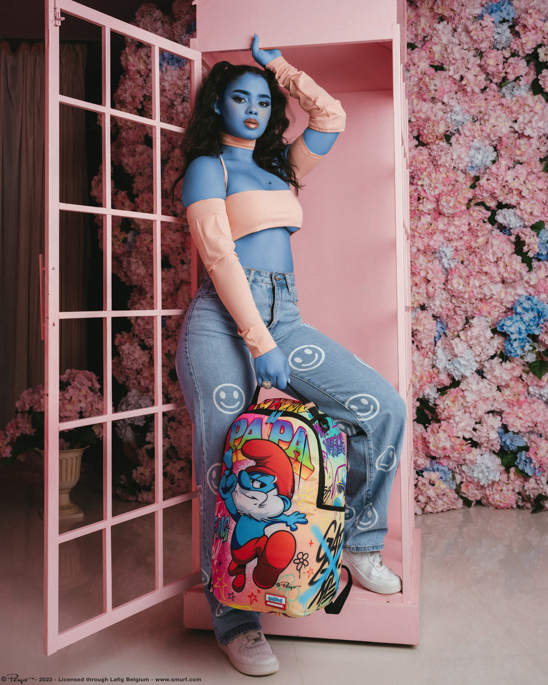 PAPA SMURF ON THE RUN BACKPACK