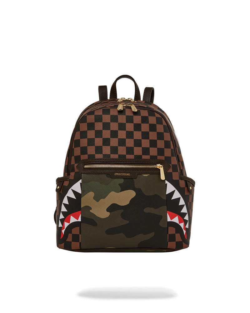 EXTERIOR GOLD ZIP POCKET SHARKS IN PARIS SAVAGE BACKPACK