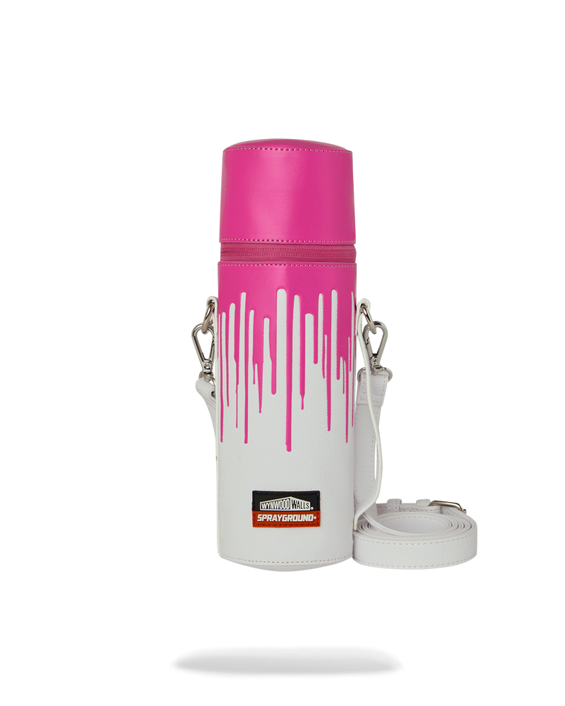 WYNWOOD WALLS COLLAB WATER BOTTLE OR SPRAYCAN HOLDER (WHT/PNK)