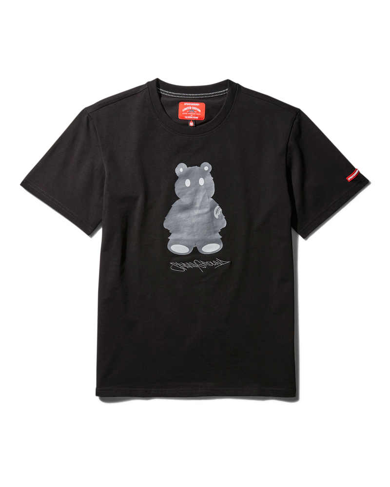 SHORT SLEEVE GRAPHIC MONEY BEAR T-SHIRT (BLACK)