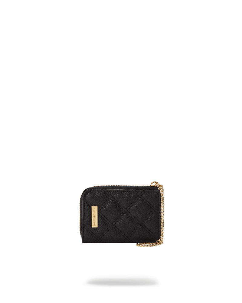 NOIR QUILT GOLD CHAIN SHARK WALLET